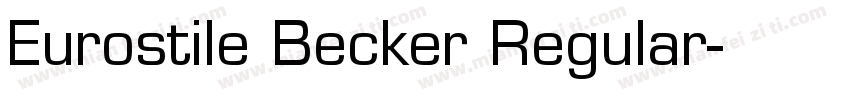 Eurostile Becker Regular字体转换